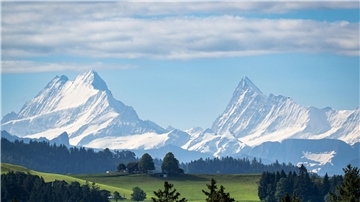 Die meisten Deutschen wandern in das Land Schweiz aus. 