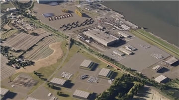 Visualisierung neuer Gewerbeflächen in Cuxhaven südlich der Bahnlinie