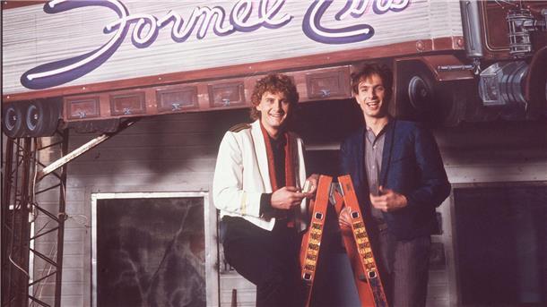 40 Jahre Musikshow „Formel Eins“ Die Moderatoren des Clipshow-Klassikers „Formel Eins“, Ingolf Lück (r) und Peter Illmann.