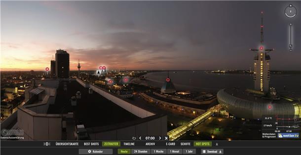 Die Morgendämmerung in Bremerhaven um 7.00 Uhr...