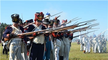 Die Nachstellung der Göhrdeschlacht von 1813 findet in der Göhrde östlich von Lüneburg statt. 