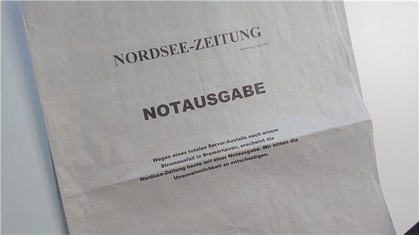 Die Notausgabe, die am Donnerstag erschienen ist.