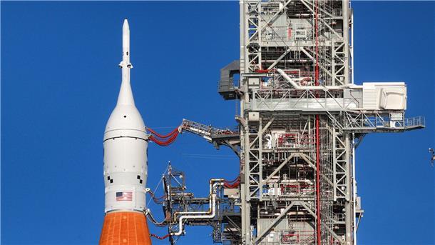 Nasa-Mission „Artemis 1“ erstmals nah am Mond vorbeigeflogen Die „Orion“-Kapsel an Bord von Artemis I, dem Mondraketen-System der NASA.