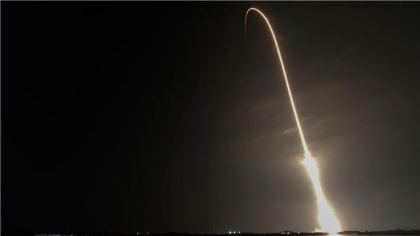 Die Rakete nach dem Start in Cape Canaveral am Donnerstag.