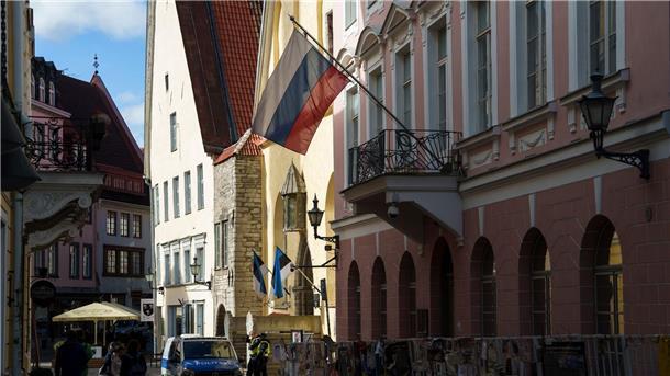 Russland weist Botschafter Estlands aus Die russische Botschaft in Tallinn.