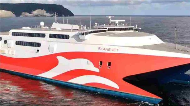 Die „Skane Jet“ soll nach dem Aus des Fährbetriebs Sassnitz-Trelleborg verkauft werden.