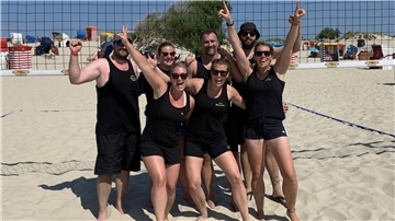 Die Mixed-Spielgemeinschaft SV Nordenham/TSG Burhave bestritt ein Beachvolleyballturniers auf Borkum.