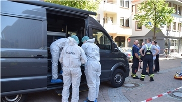 Die Spurensicherung in Wiesloch.