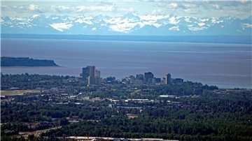 Die Stadt Anchorage ist Schauplatz eines Treffens zwischen US-Präsident Trump und dem russischen Präsidenten Putin.