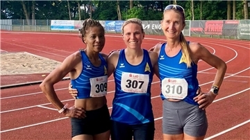 Maritza Rodallega Leon, Jule Prins sowie Tanja Lischewski sind in der Leichtathletik Läuferinnen vom SV Nordenham
