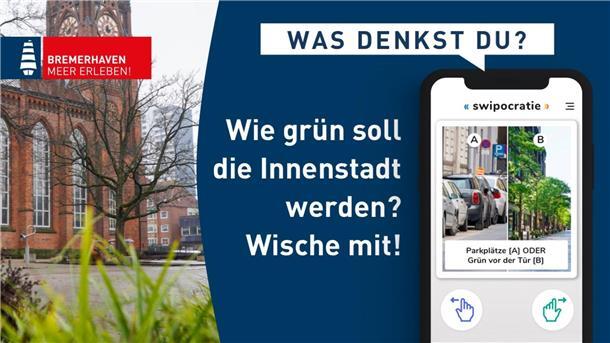 Die Teilnahme an der „Swipocratie“-Umfrage zur Begrünung der Innenstadt ist ohne das Herunterladen einer App möglich und dauert nicht einmal fünf Minuten.