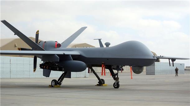Die us-amerikanische MQ-9-Drohne wird in erster Linie zur Aufklärung genutzt, sie kann aber auch Präzisionsangriffe durchführen (Archivbild).