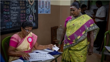 Die Wahl in Indien hat begonnen - wegen der Größe des Landes dauert sie sechs Wochen.
