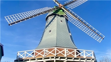 Die Windmühle Anna-Maria präsentiert sich in neuem „Gewand“.