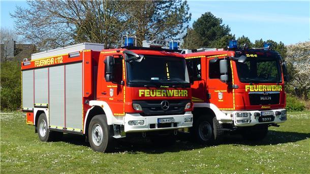 Diese beiden Fahrzeuge sind der Stolz der Wilstedter Feuerwehr. Zu sehen geben soll es beim Tag der offenen Tür allerdings noch viel mehr.
