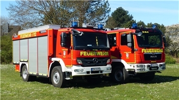 Diese beiden Fahrzeuge sind der Stolz der Wilstedter Feuerwehr. Zu sehen geben soll es beim Tag der offenen Tür allerdings noch viel mehr.