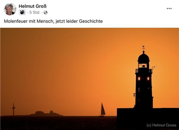 Facebook-Gruppe setzt der Nordmole im Digitalen ein Denkmal Diese traumhafte Silhoutte kann so nie mehr fotografiert werden.