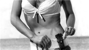 Diesen Bikini trug Schauspielerin Ursula Andress während der Dreharbeiten zu „James Bond jagt Dr. No“ im Jahr 1962.