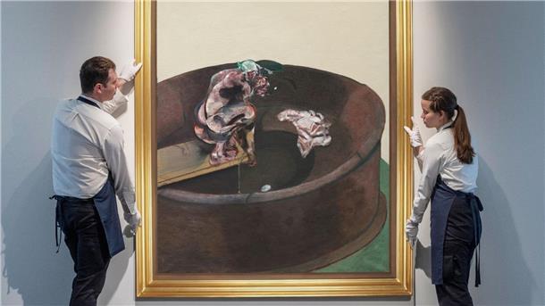 New Yorker Frühjahrsauktionen in Kunstmarkt-Flaute? Dieses fast zwei Meter hohe Gemälde „Portrait of George Dyer Crouching“ könnte bis zu 50 Millionen Dollar einbringen.