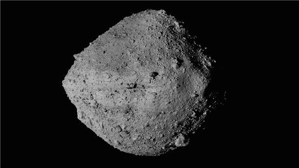 Probe von Asteroid Bennu: Spuren von Wasser und Kohlenstoff Dieses undatierte Bild der NASA zeigt den Asteroiden Bennu aus der Perspektive der Raumsonde Osiris-Rex.