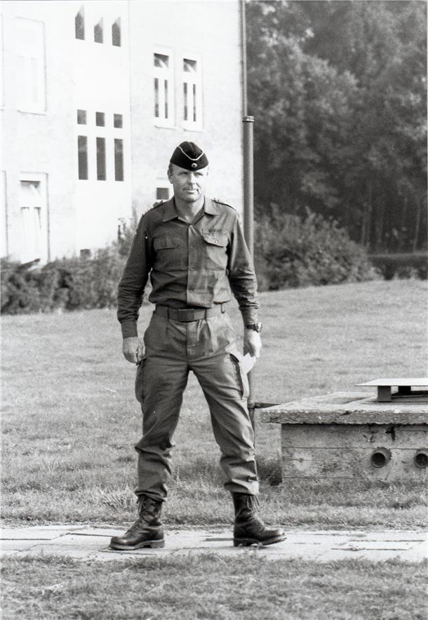 Kommodore Dietmar Eckert bei einer Mobilmachungsübung im August 1990. Foto: MFG 3