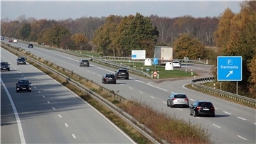 Der Parkplatz „Harmonie“ an der A 27 