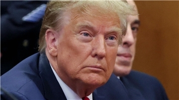 Donald Trump während der Anhörung vor dem Strafgericht in Manhattan.