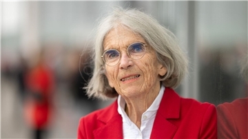 Donna Leon auf der Frankfurter Buchmesse.