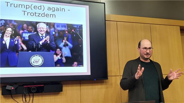 Nach der Wahl – die USA zwischen Chaos, Kontinuität und Aufbruch Dr. Udo Metzinger referierte bei der GSP zur Wahl in den USA.