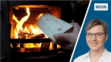 Collage Holzofen / Portrait Andrea Vogt