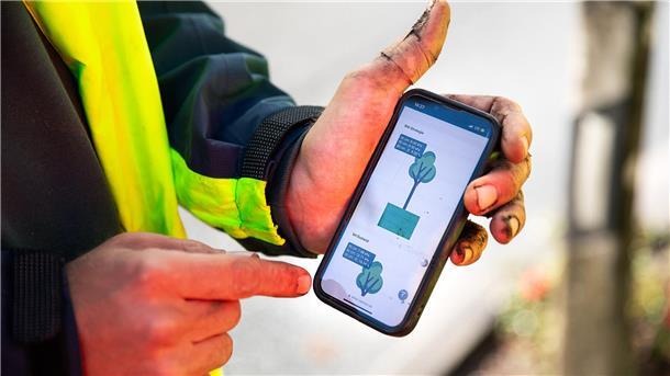 Durch diese App weiß das städtische Gartenbauamt, ob der Baum zu viel oder zu wenig Wasser bekommt.