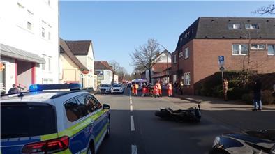 Ein 54-jähriger Motorradfahrer erlitt bei dem Unfall in Bremervörde schwere Verletzungen.