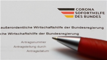 Ein Antrag auf Gewährung einer Wirtschaftshilfe der Bundesregierung in der Corona-Krise (Symbolbild).