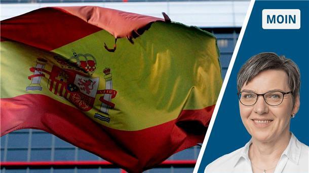 Collage Spanische Fahne / Portrait Andrea Vogt