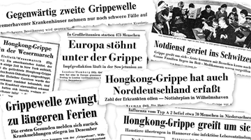 Ein Blick ins Archiv: Die Hongkong-Grippe oder Asiatische Grippe hat zwischen 1968 bis 1971 für Schlagzeilen gesorgt.