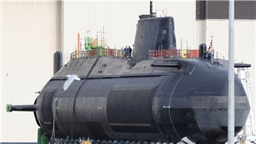 Ein britisches Atom-U-Boot der Astute-Klasse, hier die „HMS Audacious“ auf einem Archivbild aus dem Jahr 2017.