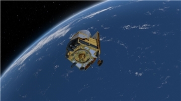 Ein computergeneriertes Bild des Weltraumteleskops „Euclid“.
