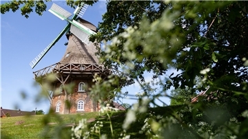 Ein echtes Schmuckstück und voll funktionsfähig: die Midlumer Mühle im Landkreis Cuxhaven.