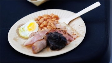„Ein English Breakfast ist etwas, dessen Zutaten aus dem Vereinigten Königreich stammen“, sagt Guise Bule, Chef der English Breakfast Society.