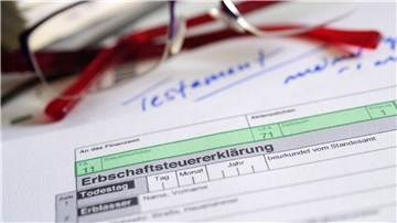 Ein Formular für die Erbschaftsteuererklärung. Die Ampel will die Freibeträge der Erbschaftsteuer erhöhen.