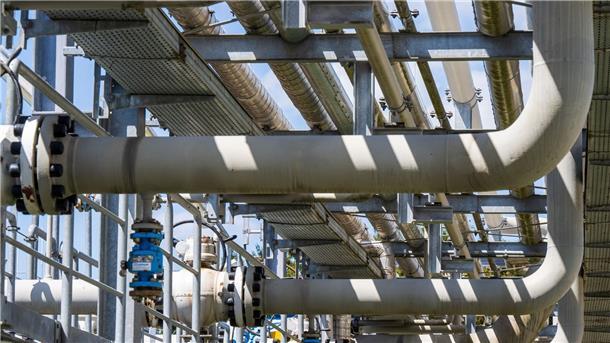 Ein Gasspeicher bei München.