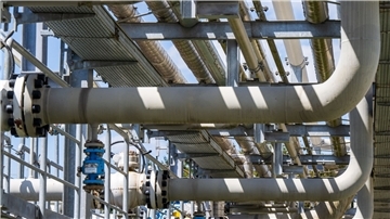 Ein Gasspeicher bei München.