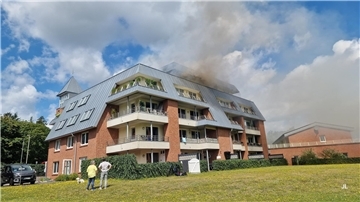 Brennendes Gebäude