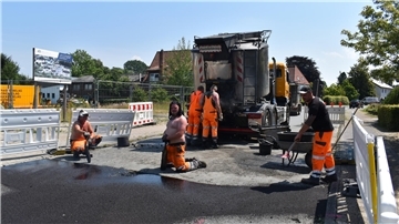 Bauarbeiten auf der Bahnhofstraße