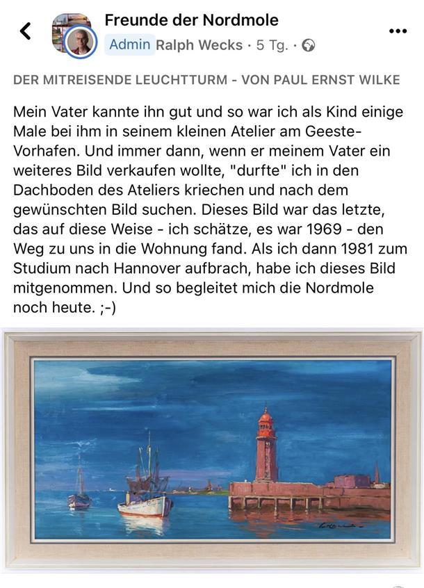 Ein Mitglied der Facebook-Gruppe "Freunde der Nordmole" teilt nicht nur dieses Bild, sondern auch seine persönliche Geschichte.