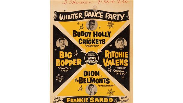 Ein Poster für ein Konzert mit Buddy Holly  hat bei einer Auktion in den USA 447 000 Dollar eingebracht.