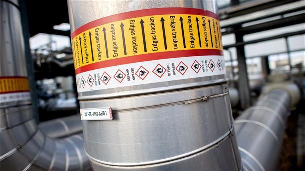 Eine Anlage zur Verdichtung von Erdgas auf dem Gelände des Erdgasspeichers Rehden.