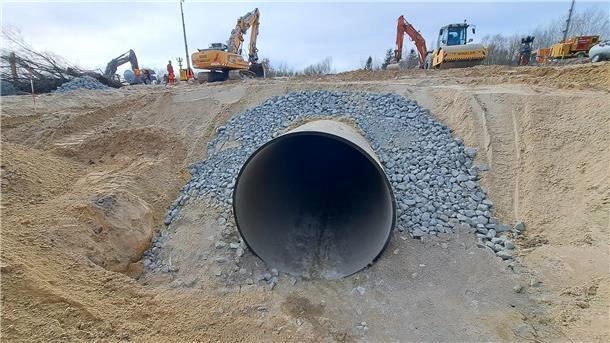Eine runde Sache. Die Arbeiten an der A27 gehen flott foran.