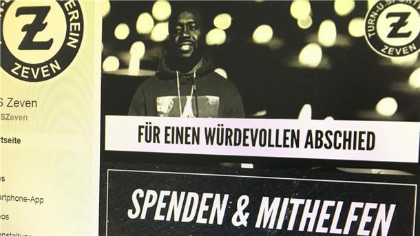 Einen würdevollen Abschied wollen die Fußballer des TuS Zeven ihrem ermordeten Mitspieler Amadou Diabate ermöglichen. Dafür sammeln sie Spenden.