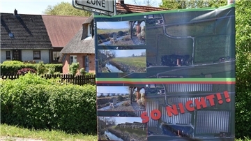 Eines der Transparente, mit denen Bürger in Alse gegen die Solarpark-Planung protestieren.